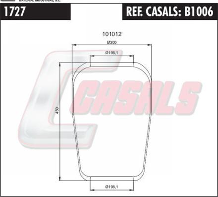 Casals B1006 - Pneimoatsperes spilvens, Pneimopiekare autospares.lv