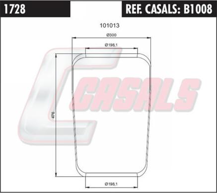 Casals B1008 - Pneimoatsperes spilvens, Pneimopiekare autospares.lv