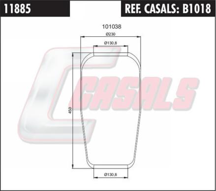 Casals B1018 - Pneimoatsperes spilvens, Pneimopiekare www.autospares.lv