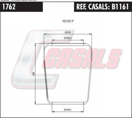 Casals B1161 - Pneimoatsperes spilvens, Pneimopiekare autospares.lv