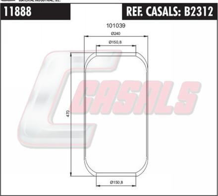 Casals B2312 - Pneimoatsperes spilvens, Pneimopiekare www.autospares.lv