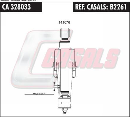 Casals B2261 - Demferis, Kabīnes stiprinājums www.autospares.lv