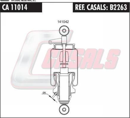 Casals B2263 - Demferis, Kabīnes stiprinājums www.autospares.lv