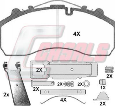 Casals BKM988 - Bremžu uzliku kompl., Disku bremzes www.autospares.lv