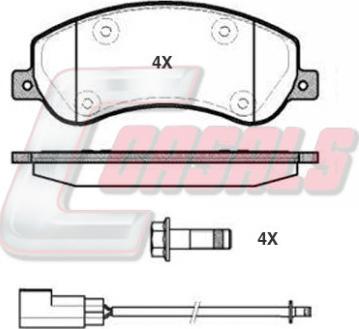 Casals BKM484 - Bremžu uzliku kompl., Disku bremzes www.autospares.lv