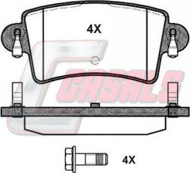 Casals BKM1453 - Bremžu uzliku kompl., Disku bremzes www.autospares.lv