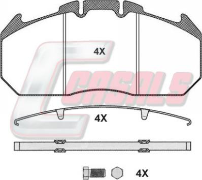 Casals BKM1404 - Bremžu uzliku kompl., Disku bremzes www.autospares.lv