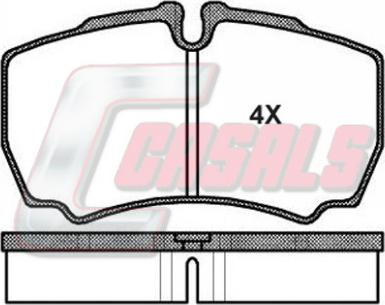 Casals BKM1405 - Brake Pad Set, disc brake www.autospares.lv