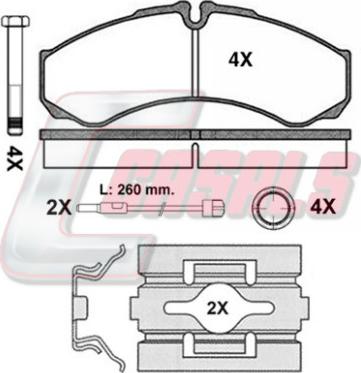 Casals BKM1102 - Bremžu uzliku kompl., Disku bremzes www.autospares.lv