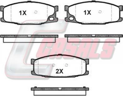 Casals BKM110 - Bremžu uzliku kompl., Disku bremzes www.autospares.lv