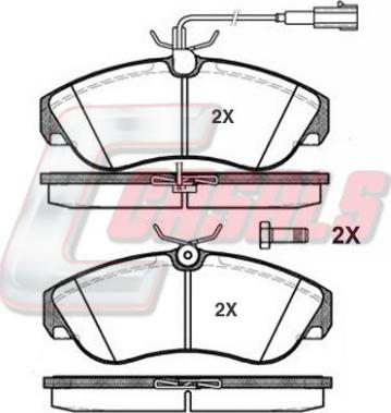 Casals BKM1397 - Brake Pad Set, disc brake www.autospares.lv