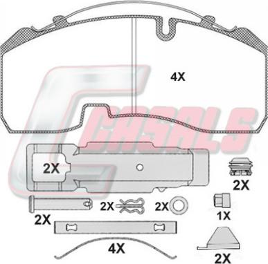 R Brake RB1629-072 - Brake Pad Set, disc brake www.autospares.lv