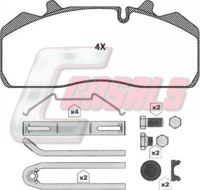 Fri.Tech. 78W27A-MEZ - Bremžu uzliku kompl., Disku bremzes www.autospares.lv