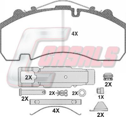 Casals BKM133 - Bremžu uzliku kompl., Disku bremzes www.autospares.lv