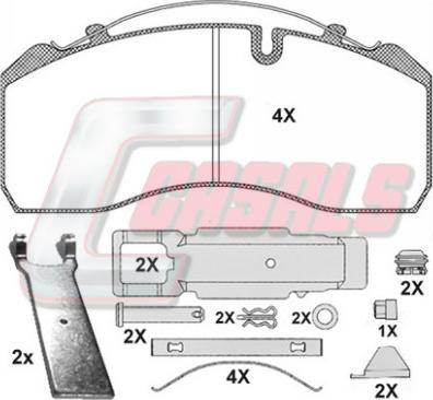 Champion BC11005 - Bremžu uzliku kompl., Disku bremzes www.autospares.lv