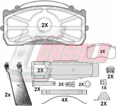 Casals BKM1277 - Brake Pad Set, disc brake www.autospares.lv