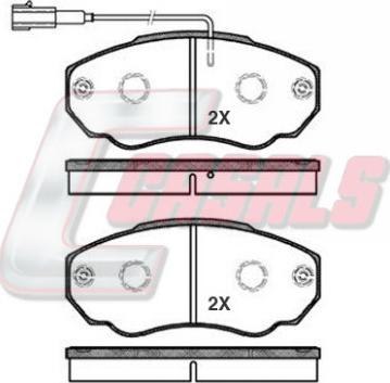 Casals BKM859 - Bremžu uzliku kompl., Disku bremzes www.autospares.lv