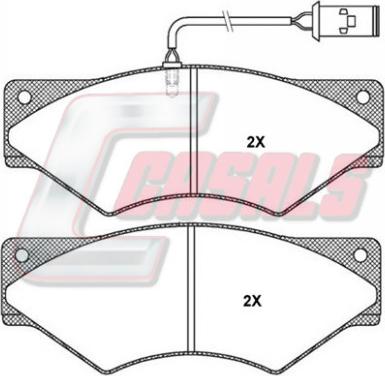 Casals BKM852 - Brake Pad Set, disc brake www.autospares.lv