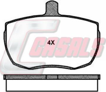 Casals BKM829 - Bremžu uzliku kompl., Disku bremzes www.autospares.lv