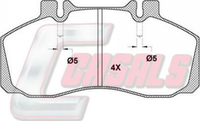 Casals BKM879 - Bremžu uzliku kompl., Disku bremzes www.autospares.lv