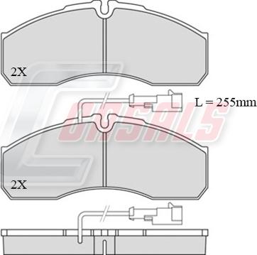 Casals BKM327 - Bremžu uzliku kompl., Disku bremzes www.autospares.lv