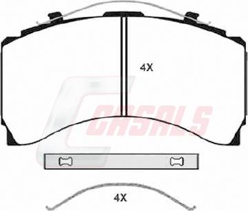 Casals BKM244 - Brake Pad Set, disc brake www.autospares.lv