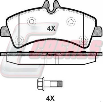 Casals BKM217 - Bremžu uzliku kompl., Disku bremzes www.autospares.lv