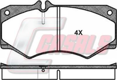 Casals BKM239 - Bremžu uzliku kompl., Disku bremzes www.autospares.lv