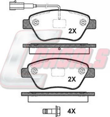 Casals BKM705 - Brake Pad Set, disc brake www.autospares.lv