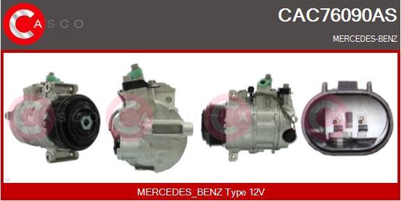 Casco CAC76090AS - Compressor, air conditioning www.autospares.lv