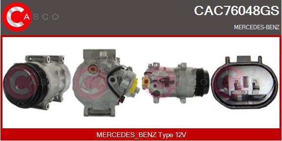 Casco CAC76048GS - Compressor, air conditioning www.autospares.lv