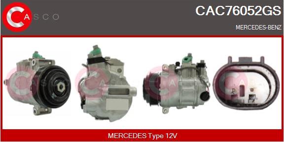 Casco CAC76052GS - Compressor, air conditioning www.autospares.lv