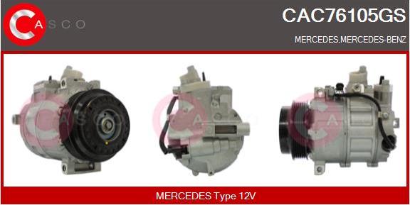 Casco CAC76105GS - Compressor, air conditioning www.autospares.lv