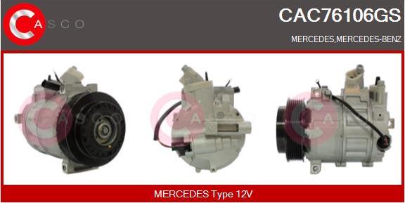 Casco CAC76106GS - Kompresors, Gaisa kond. sistēma autospares.lv