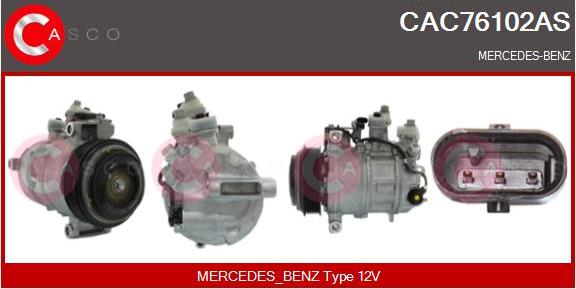 Casco CAC76102AS - Compressor, air conditioning www.autospares.lv