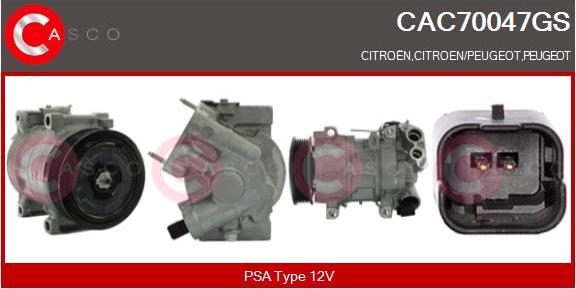 Casco CAC70047GS - Kompresors, Gaisa kond. sistēma autospares.lv