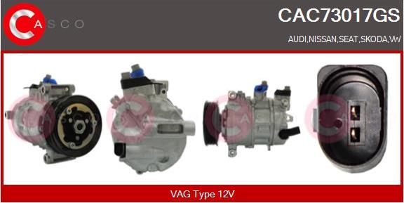 Casco CAC73017GS - Compressor, air conditioning www.autospares.lv