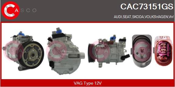 Casco CAC73151GS - Compressor, air conditioning www.autospares.lv