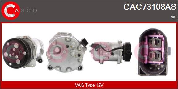 Casco CAC73108AS - Compressor, air conditioning www.autospares.lv