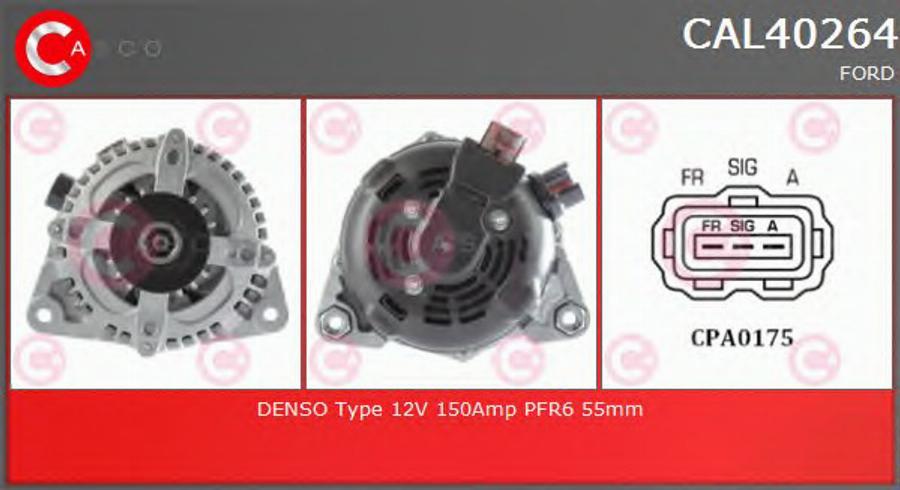 Casco CAL40264 - Alternator www.autospares.lv