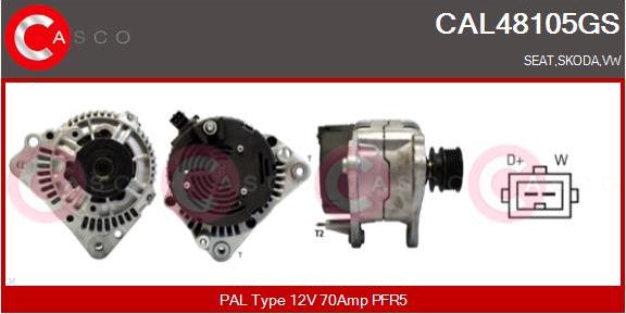 Casco CAL48105GS - Alternator www.autospares.lv