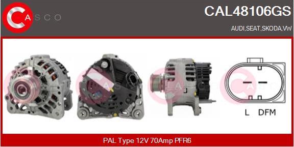 Casco CAL48106GS - Alternator www.autospares.lv