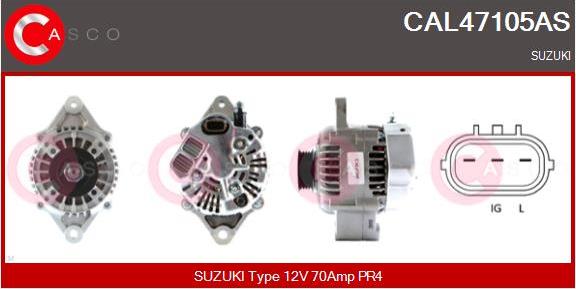 Casco CAL47105AS - Alternator www.autospares.lv