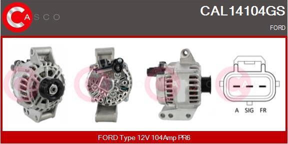 Casco CAL14104GS - Alternator www.autospares.lv