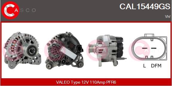 Casco CAL15449GS - Alternator www.autospares.lv