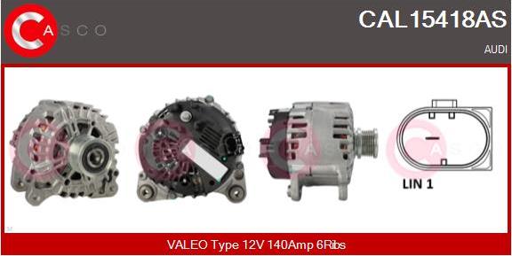 Casco CAL15418AS - Alternator www.autospares.lv