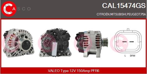 Casco CAL15474GS - Alternator www.autospares.lv