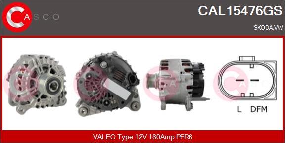 Casco CAL15476GS - Alternator www.autospares.lv