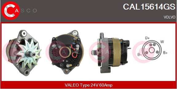 Casco CAL15614GS - Alternator www.autospares.lv