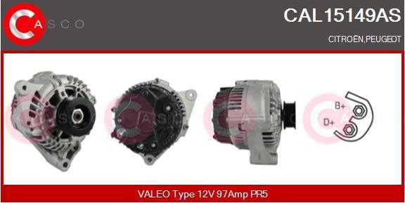 Casco CAL15149AS - Alternator www.autospares.lv